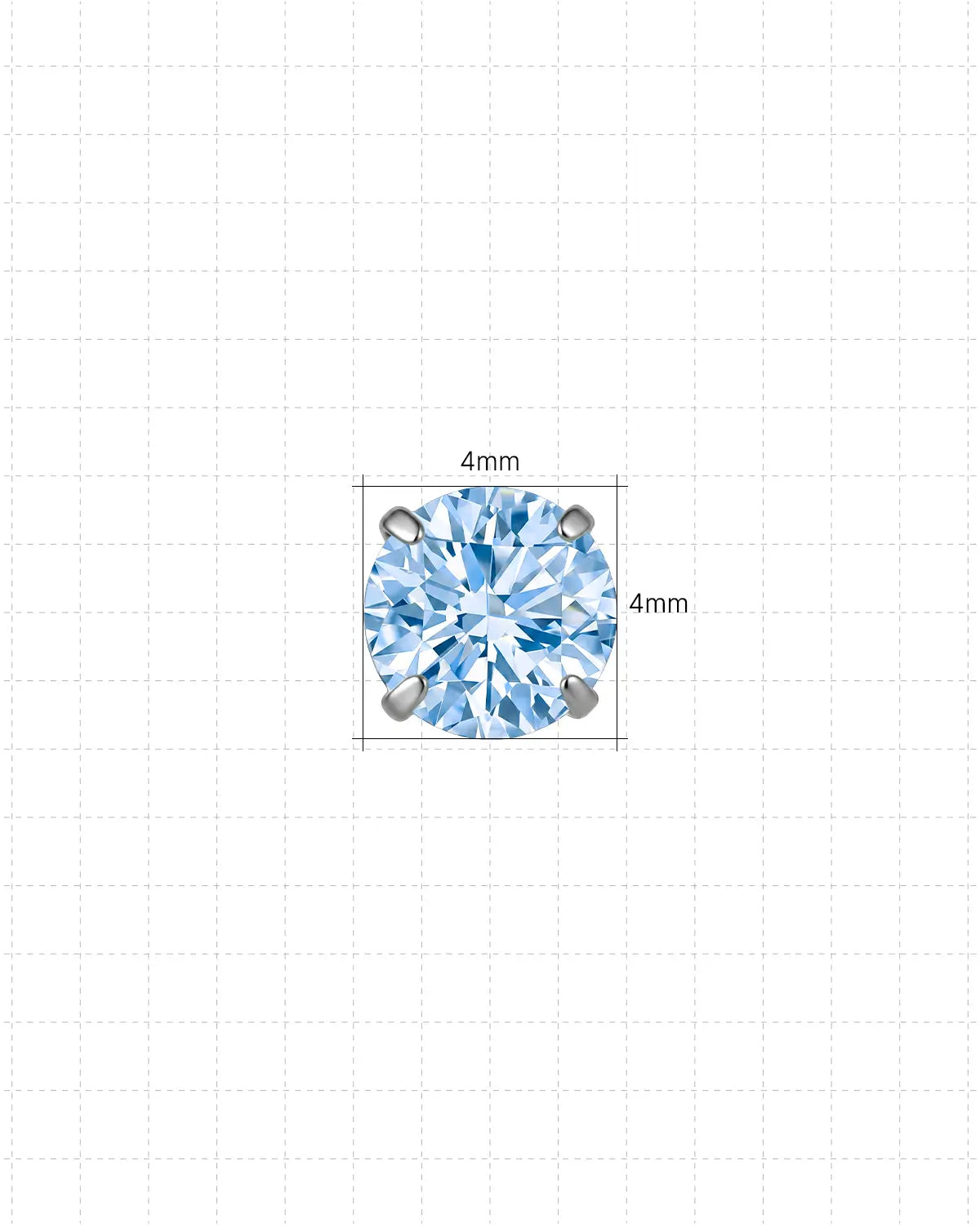 Brilliant Moissanite Solitaire Flatback Stud
