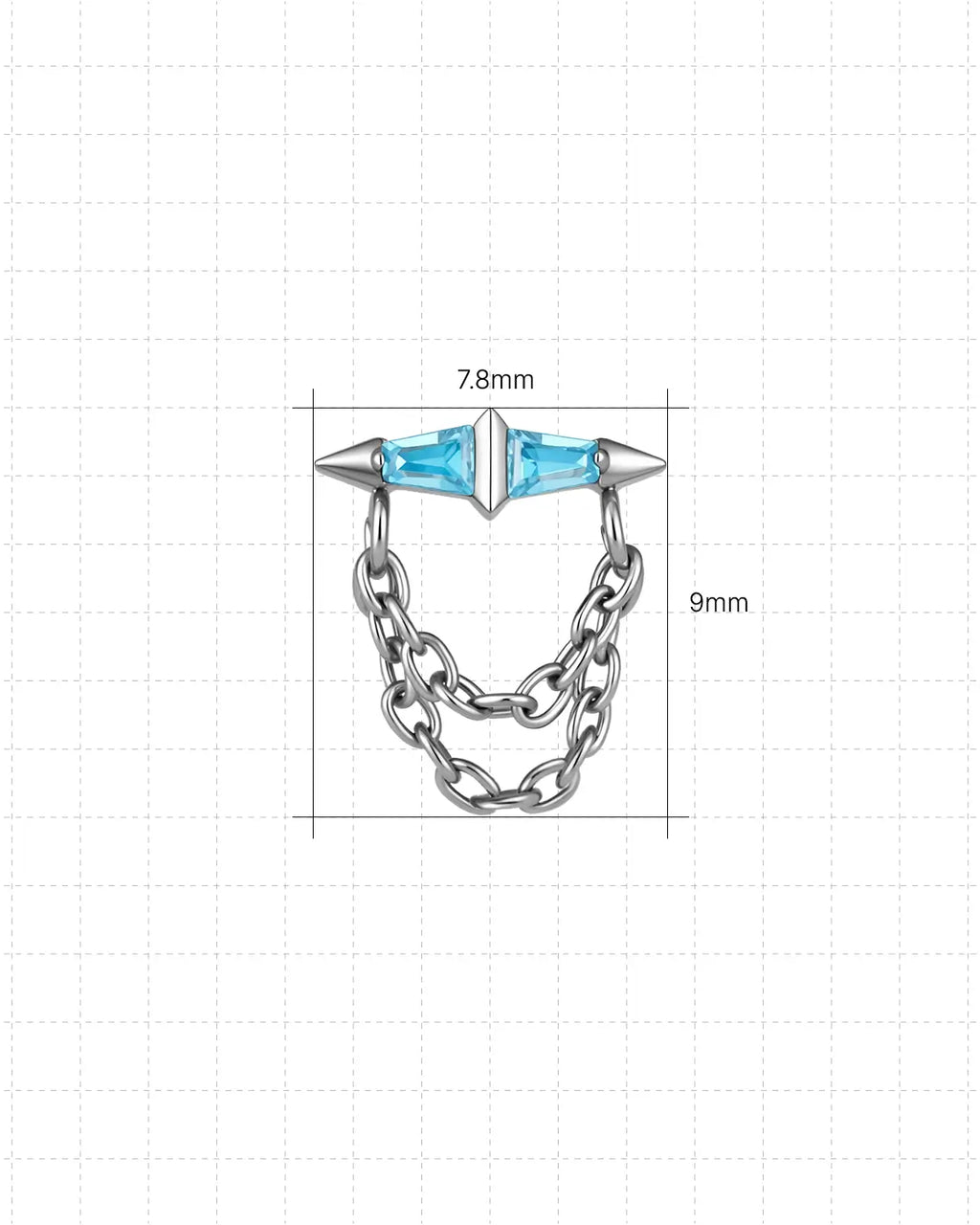 Prism Spike Drape Flatback Stud