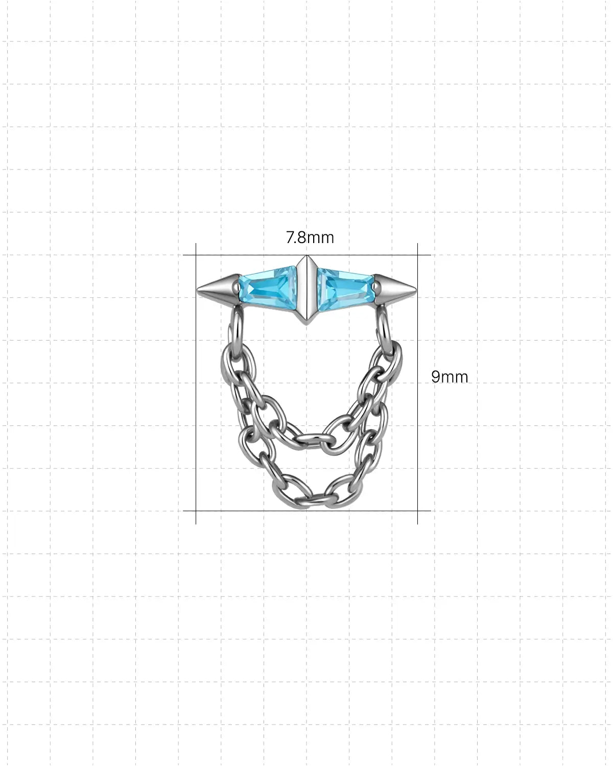 Prism Spike Drape Flatback Stud