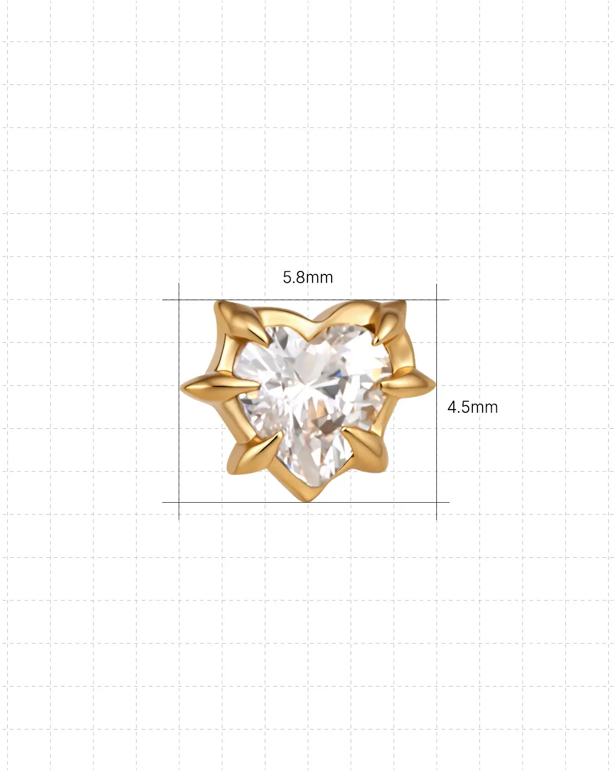 Heart Of Life Flatback Stud