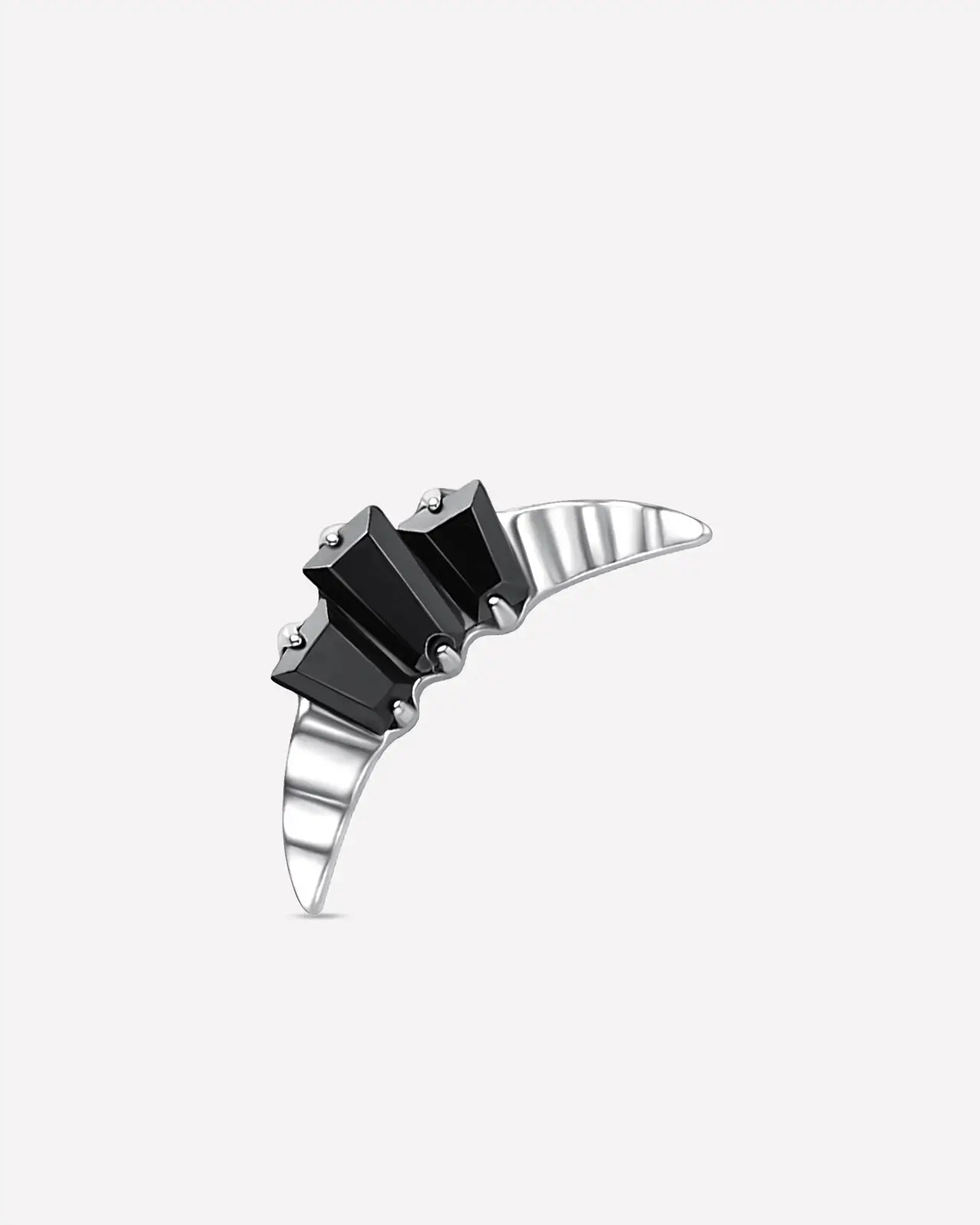 Dual Horn Crescent Flatback Stud
