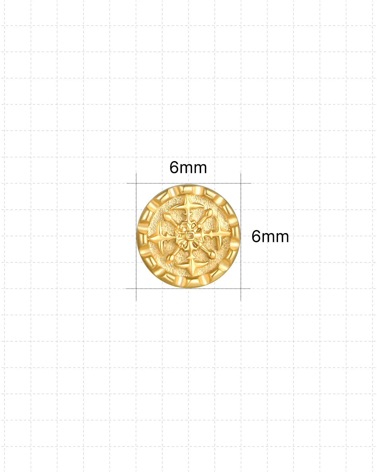 Ornate Star Medallion Flatback Stud