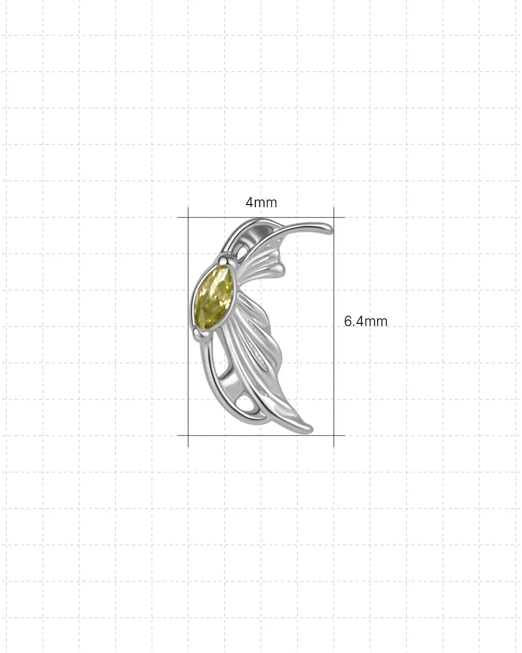 Ohrstecker „Feenflügel Flatback“