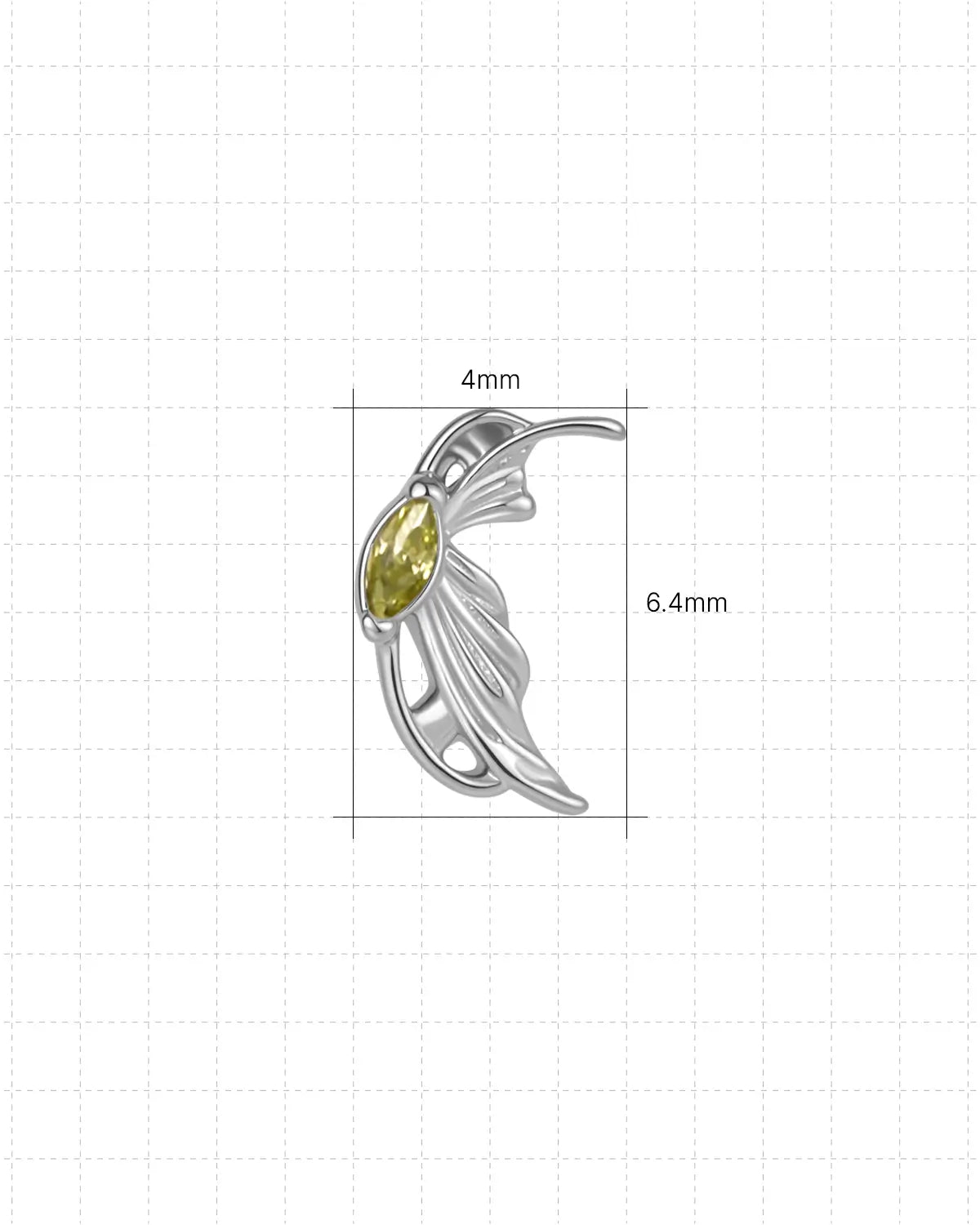 Ohrstecker „Feenflügel Flatback“