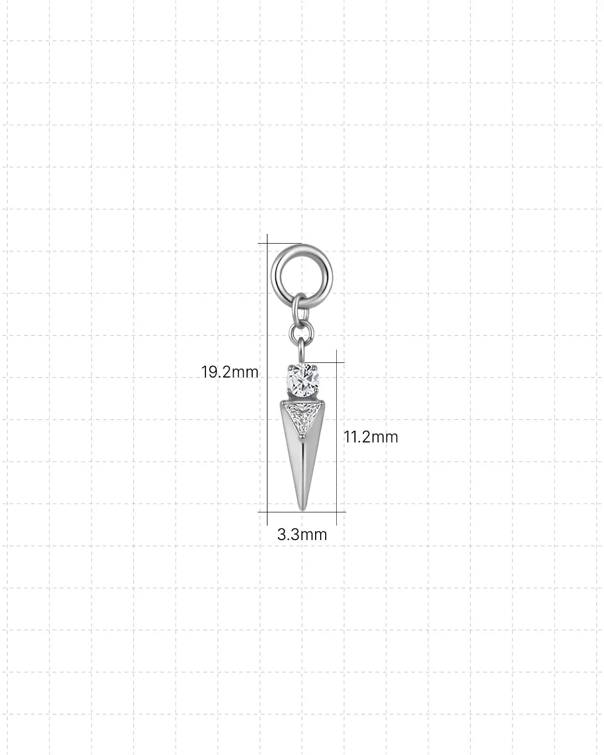 Prism Spike Hoop Charm