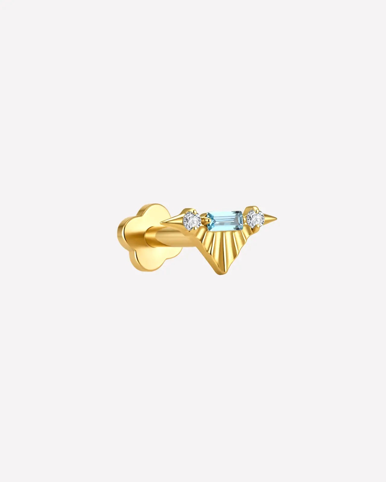 Shell Fan Trio Flatback Stud
