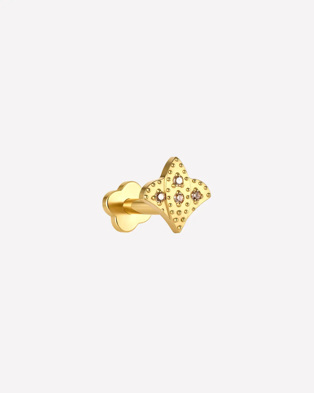 Fleur-De-Lis Pavé Flatback Stud