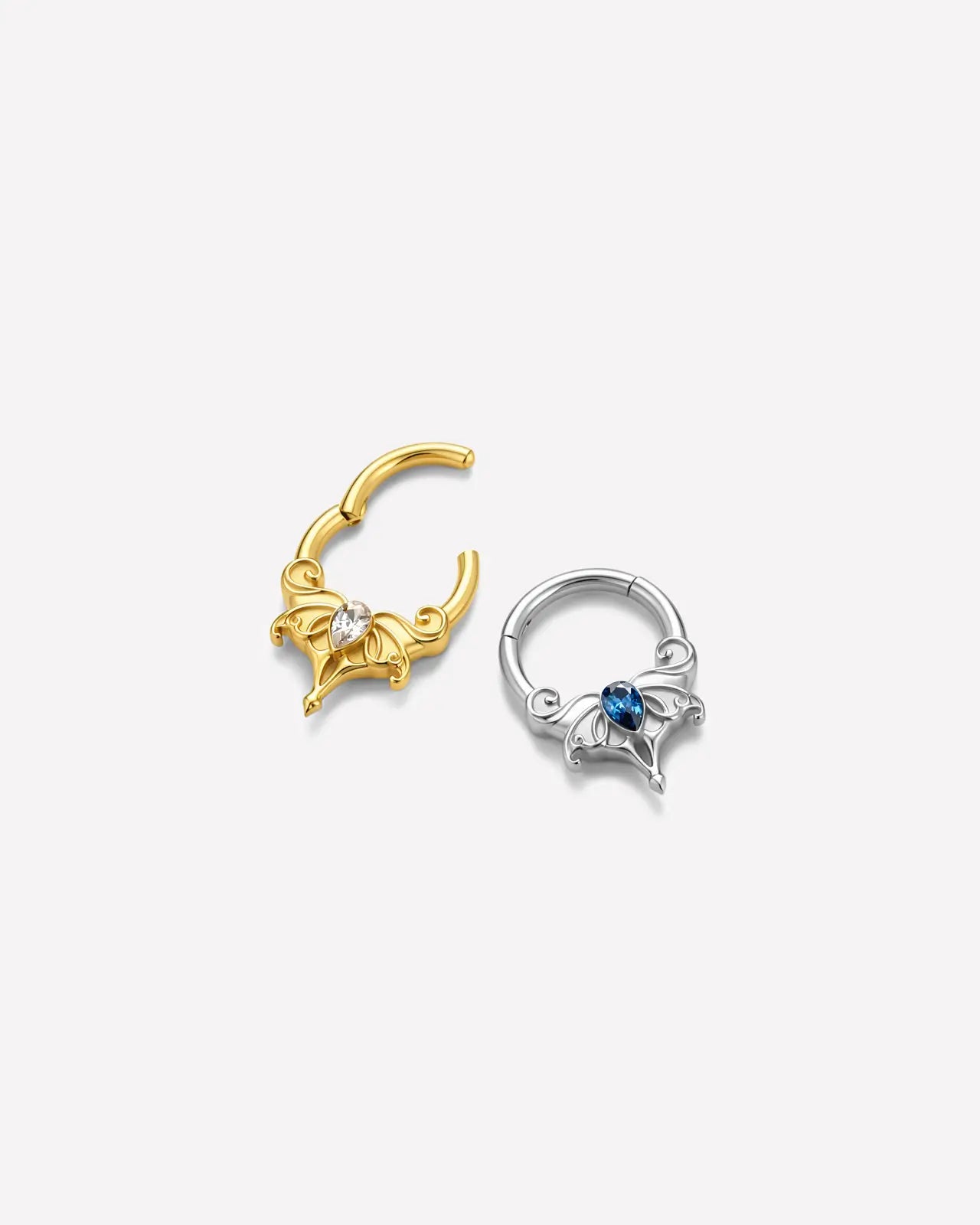 Blue Teardrop Filigree Clicker