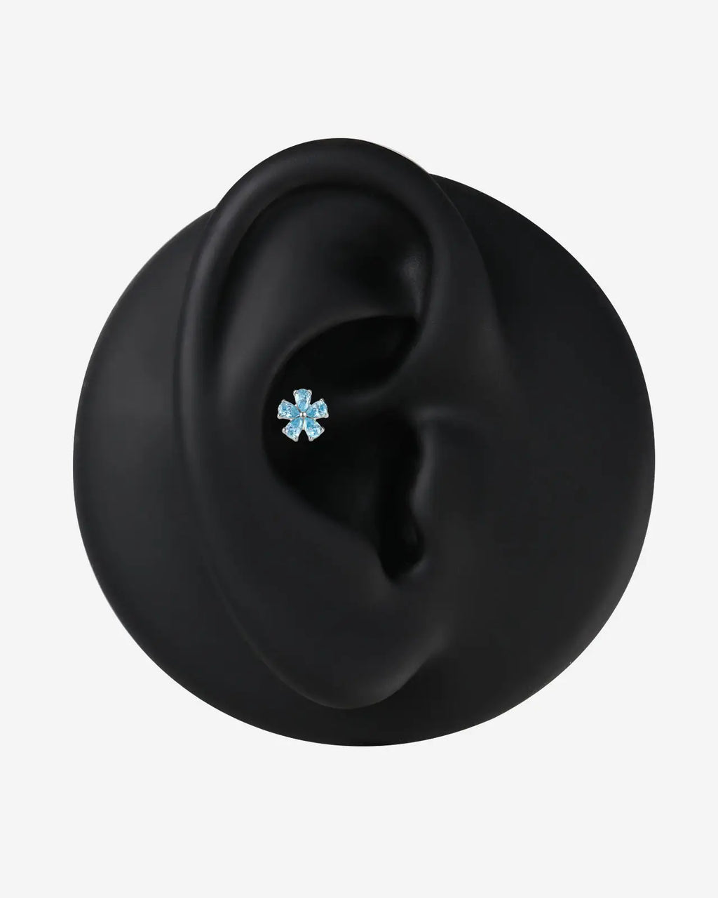 Pear Petal Blossom Flatback Stud