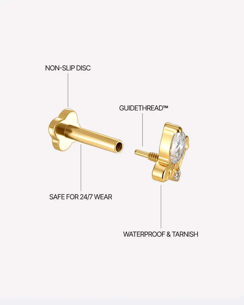 Fleur-De-Lis Teardrop Flatback Stud
