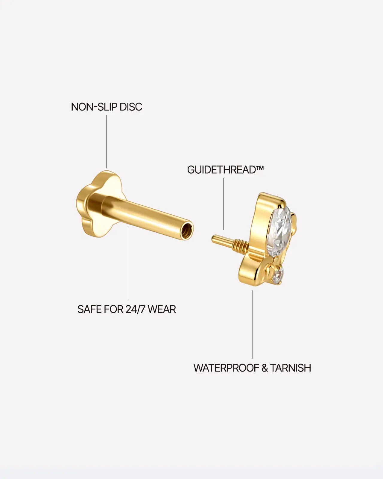 Fleur-De-Lis Teardrop Flatback Stud