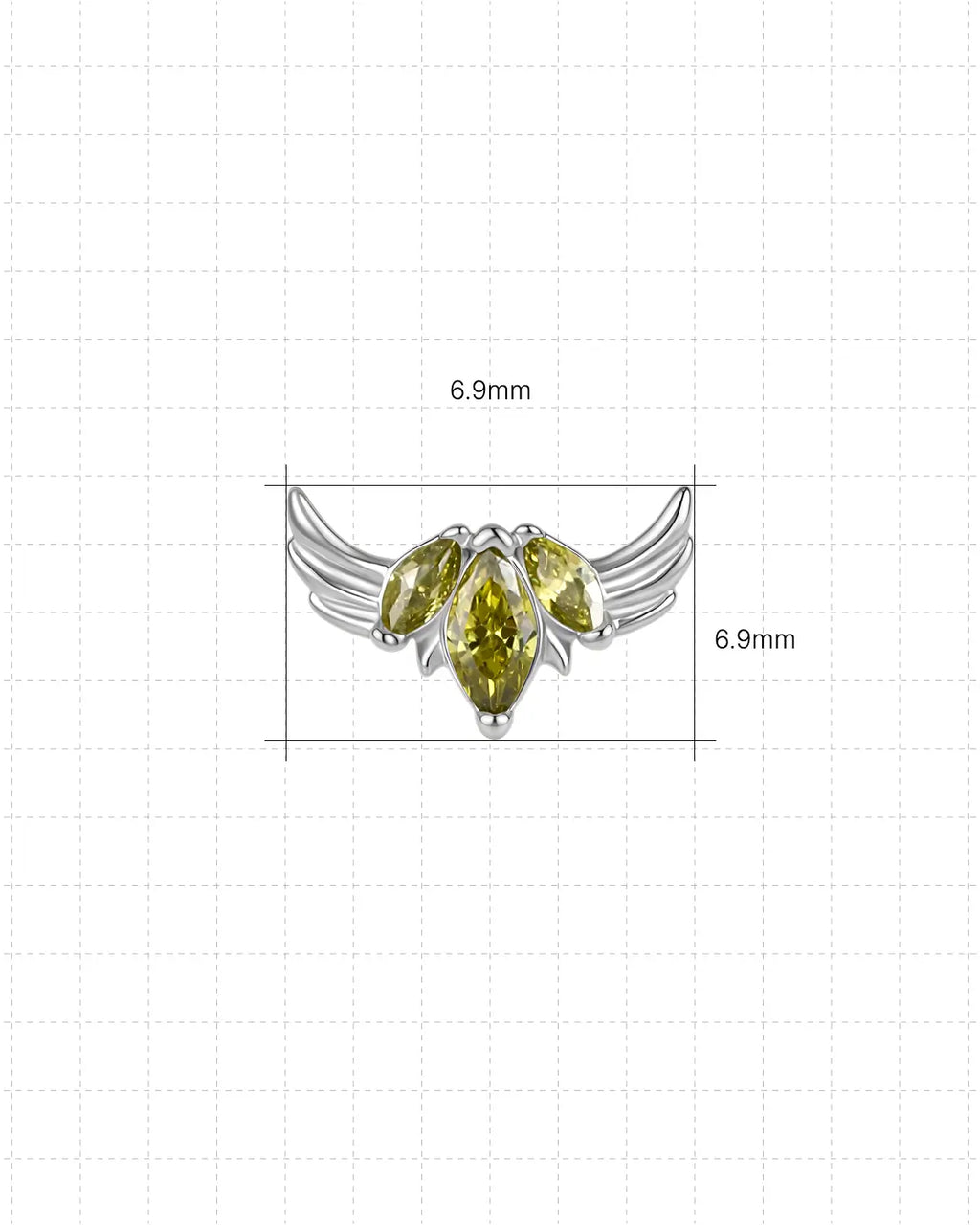 Ethereal Wing Flatback Stud