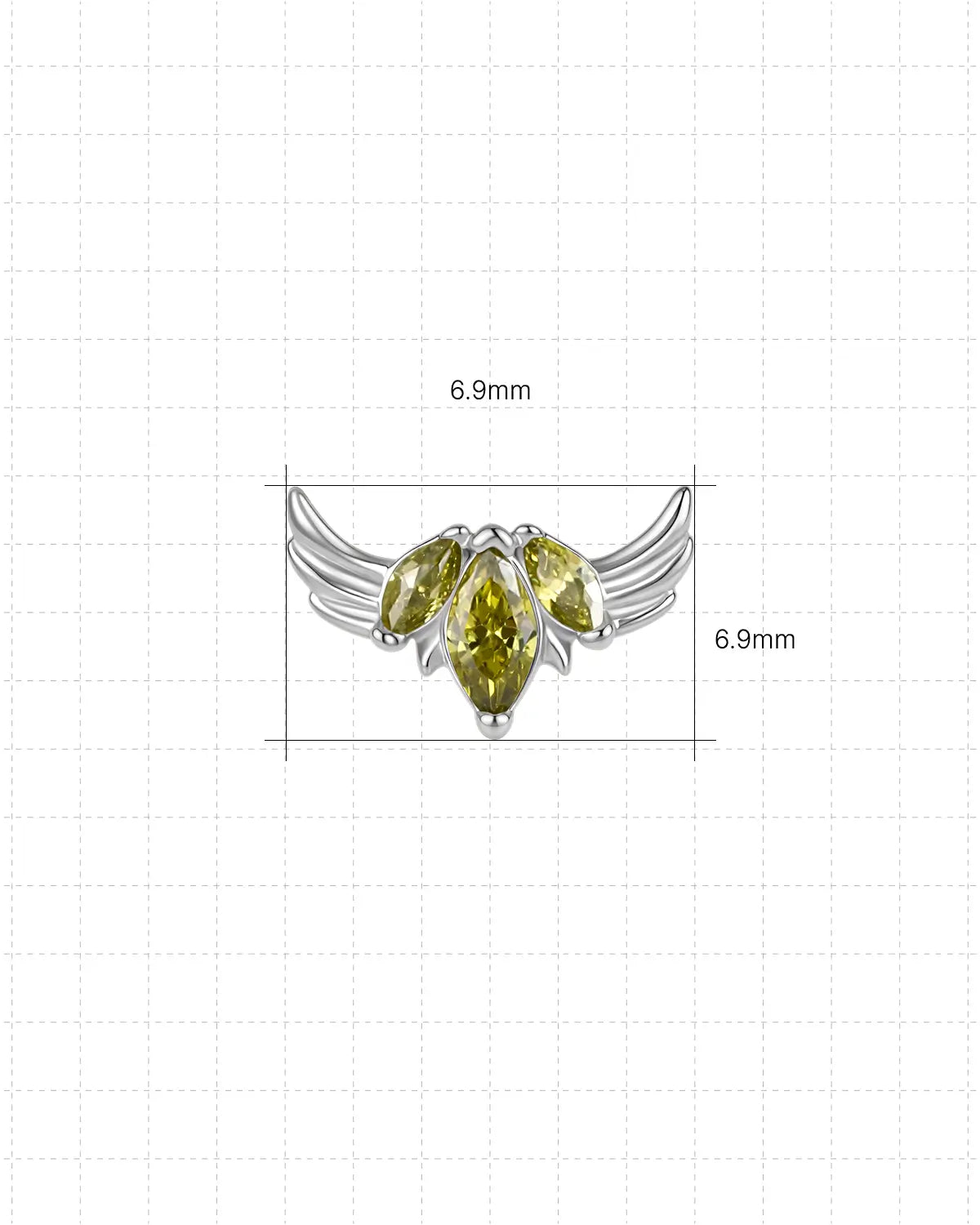 Ethereal Wing Flatback Stud
