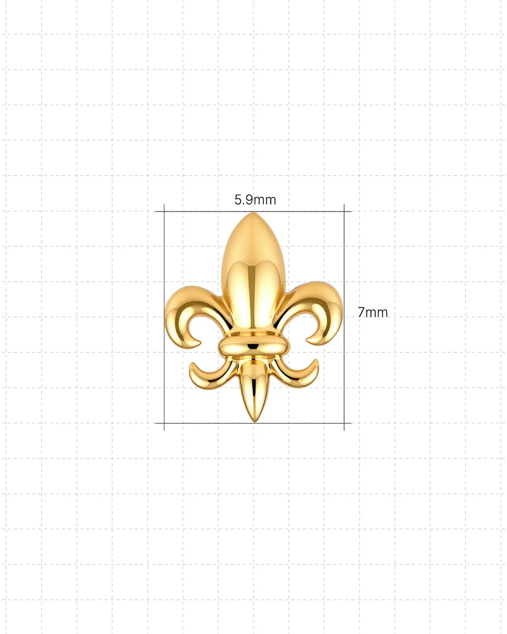 Heraldische Fleur-de-Lis Flatback-Ohrstecker