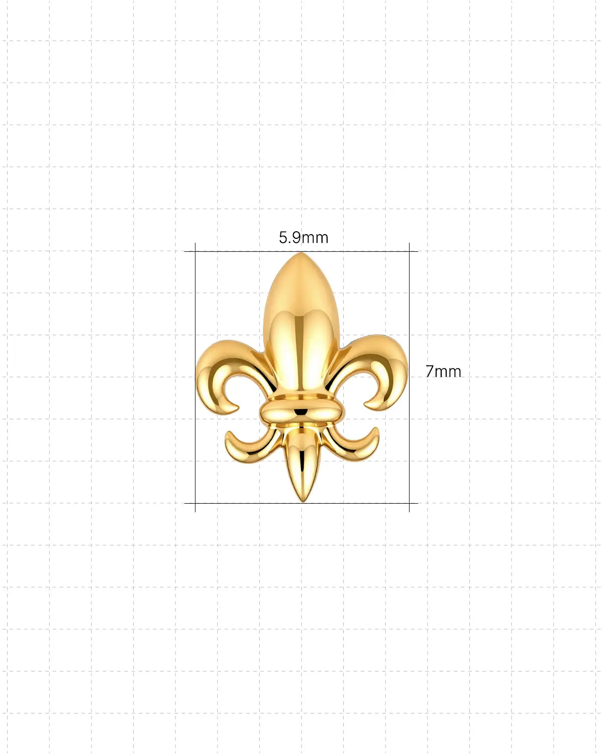 Heraldic Fleur-De-Lis Flatback Stud