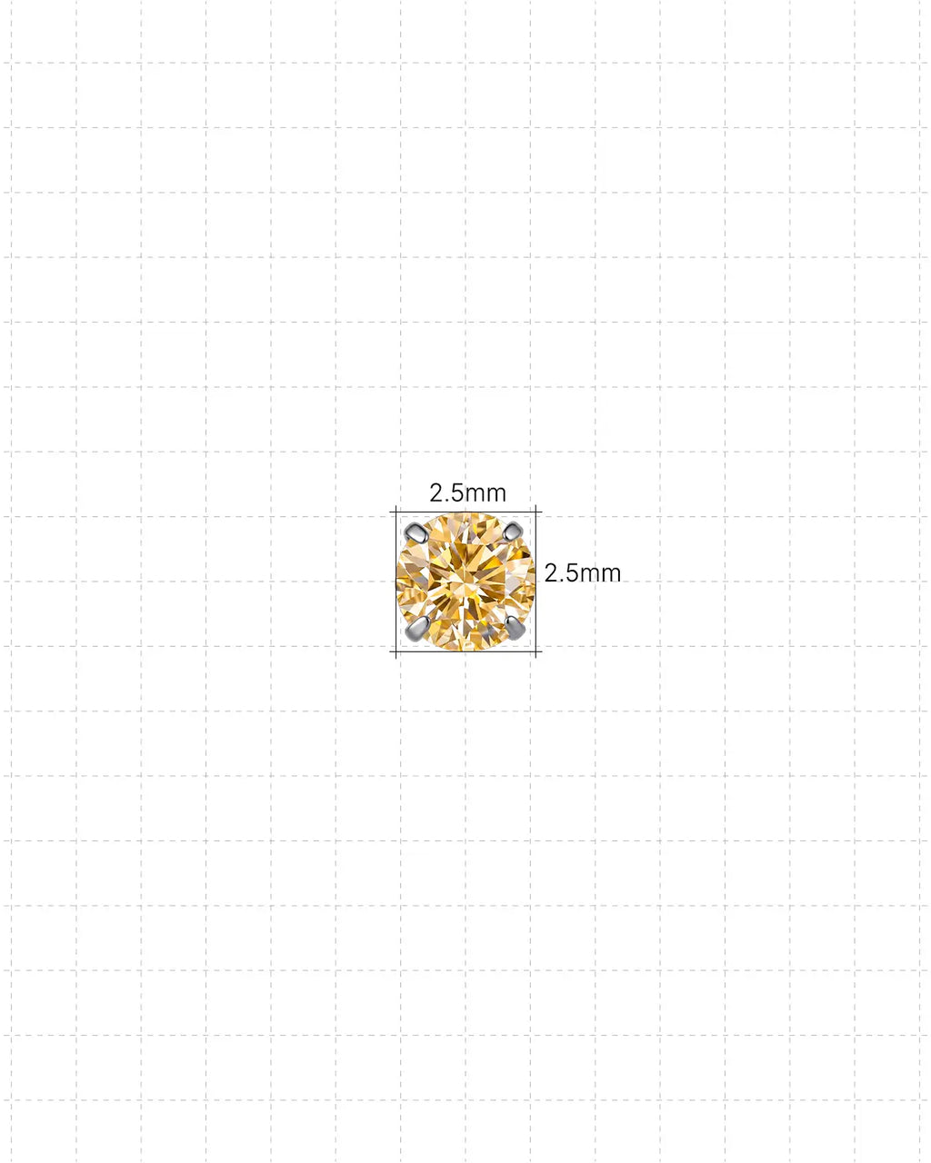 Brillanter Moissanit Solitaire Flatback Stud
