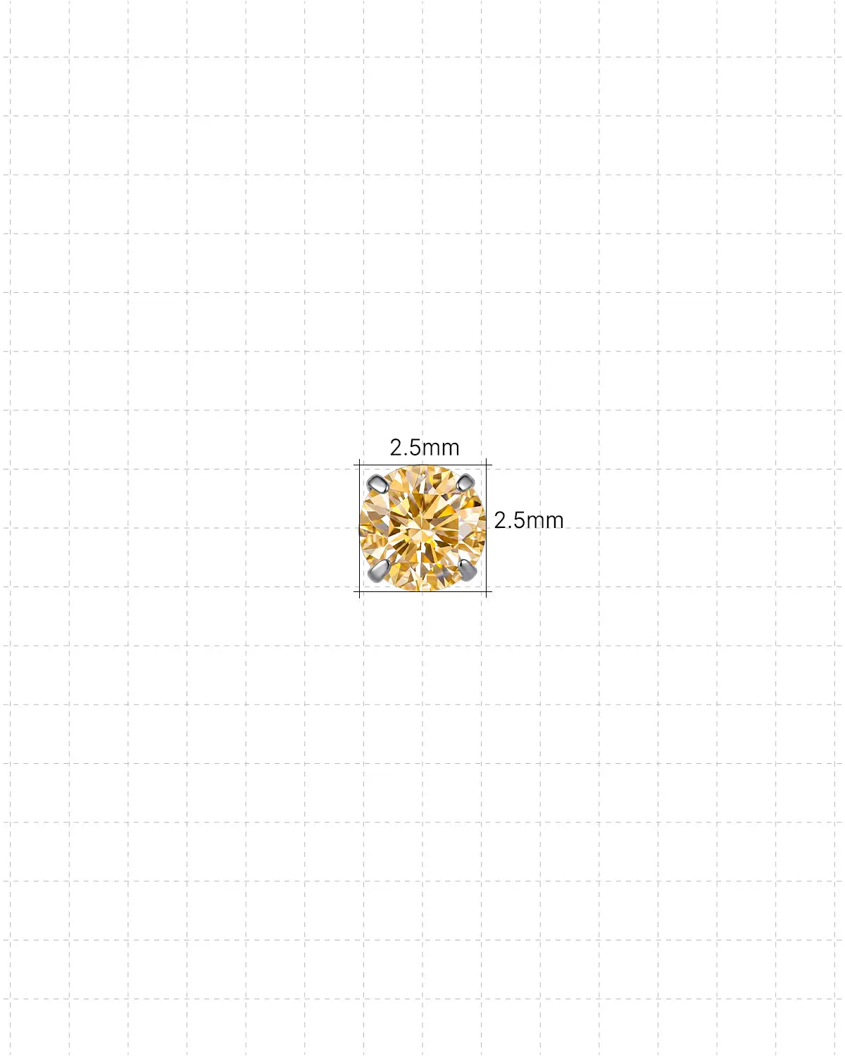 Brillanter Moissanit Solitaire Flatback Stud
