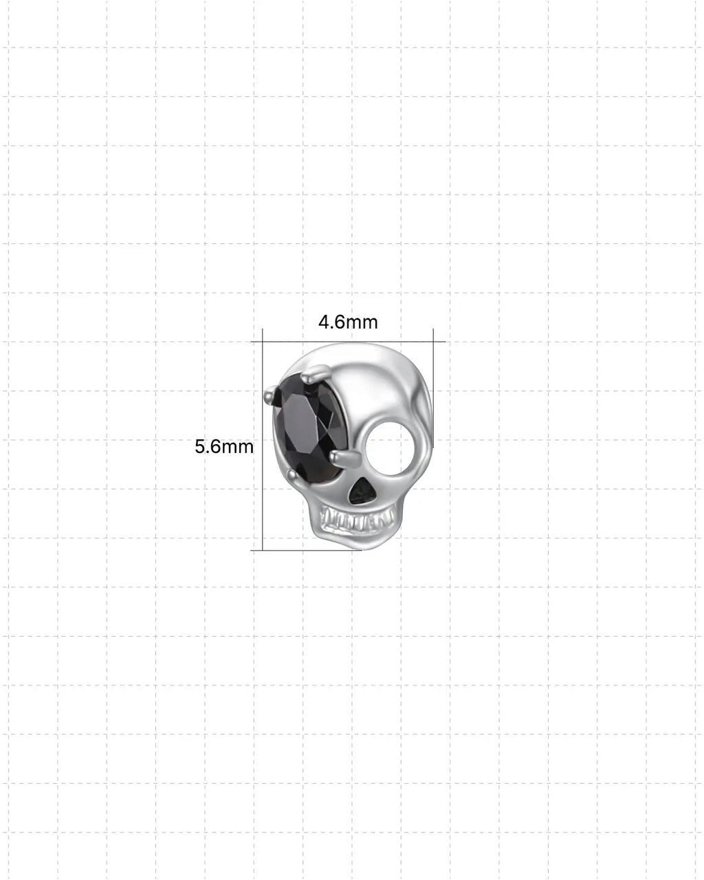 Rebellen-Schädel-Flatback-Ohrstecker
