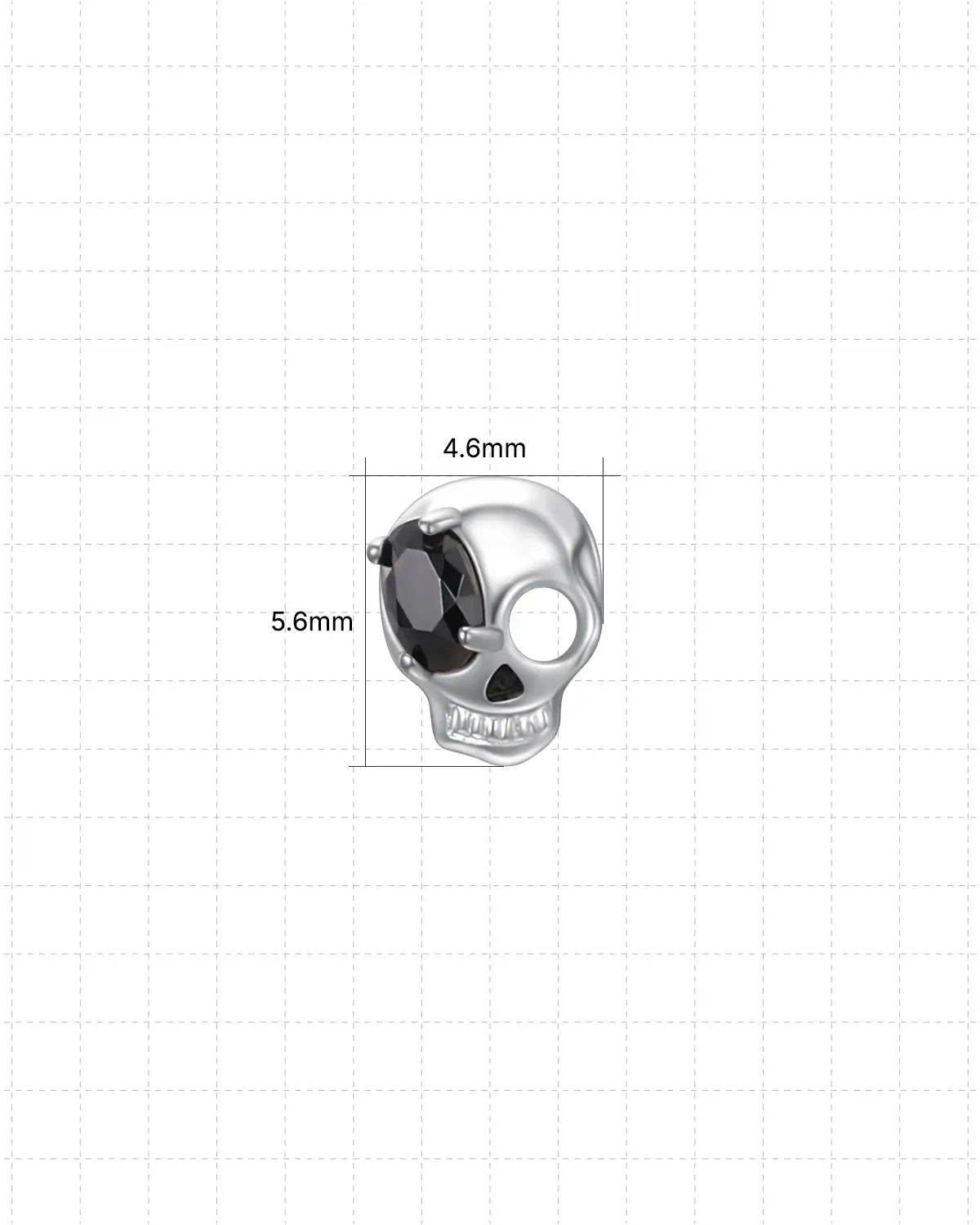 Tacón plano de calavera rebelde