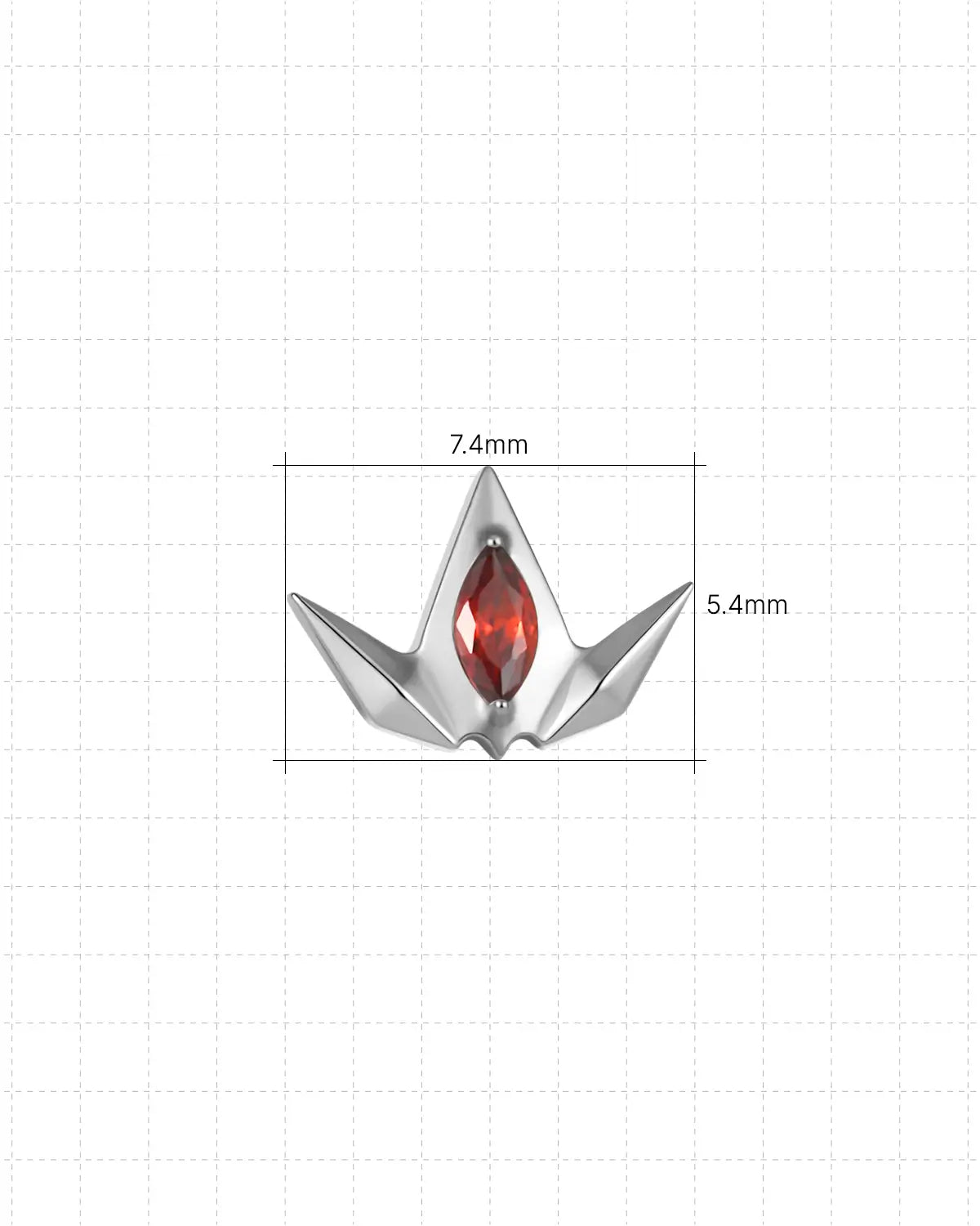 Imperial Oval Crown Flatback Stud