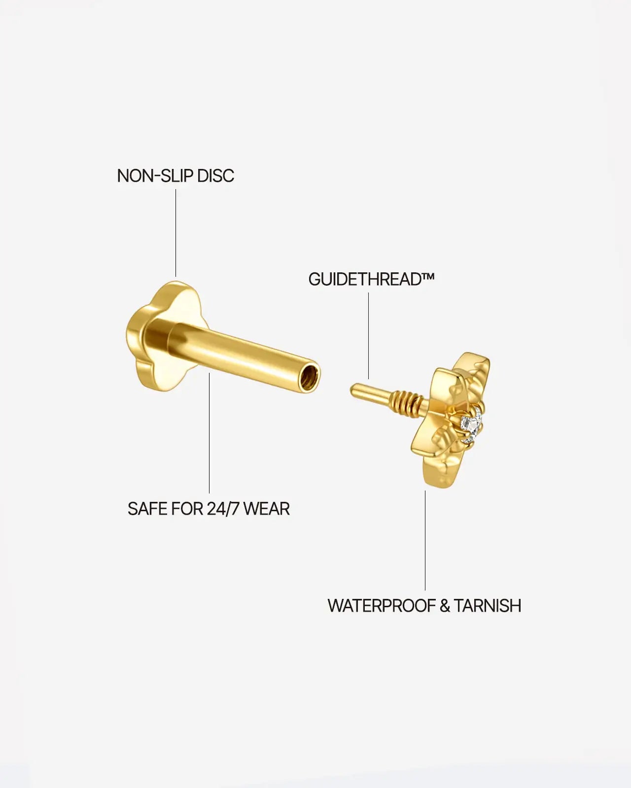 Starflower Flatback Stud