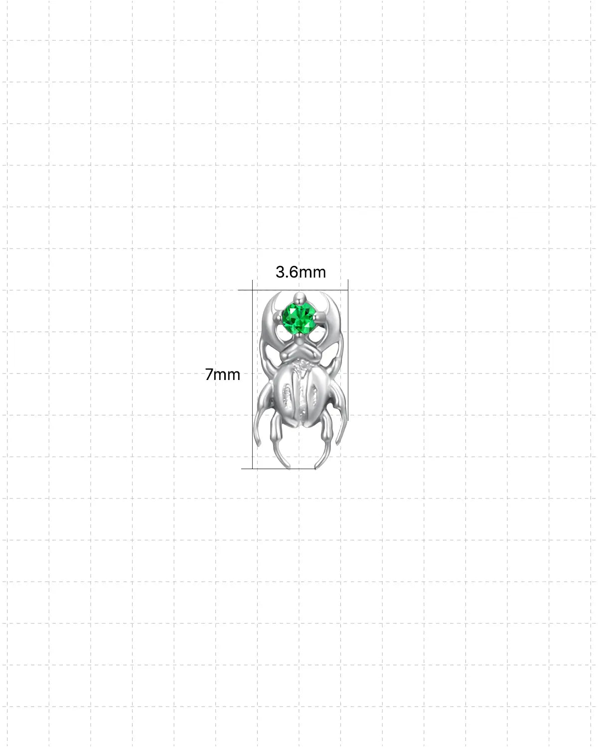 Regal Beetle Flatback Stud