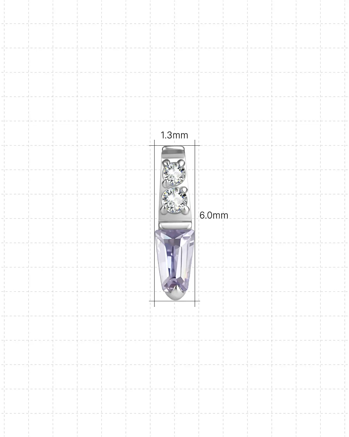Prism Point Duo Gem Flatback Stud