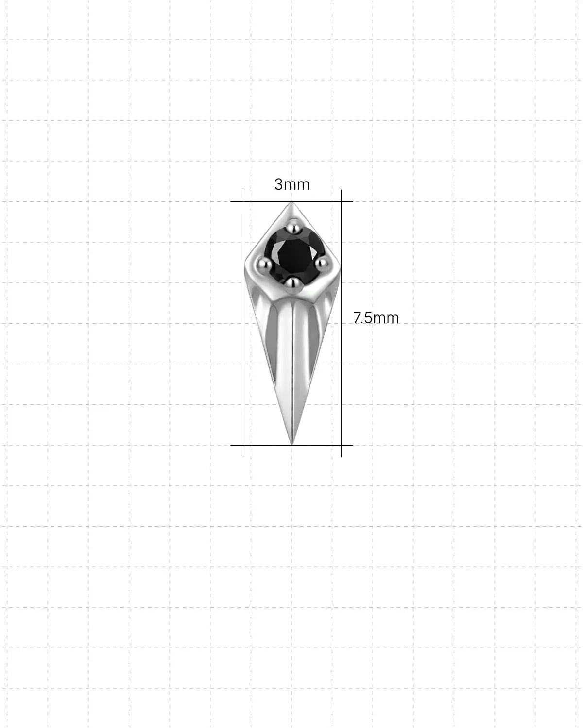 Icicle Prism Flatback Stud