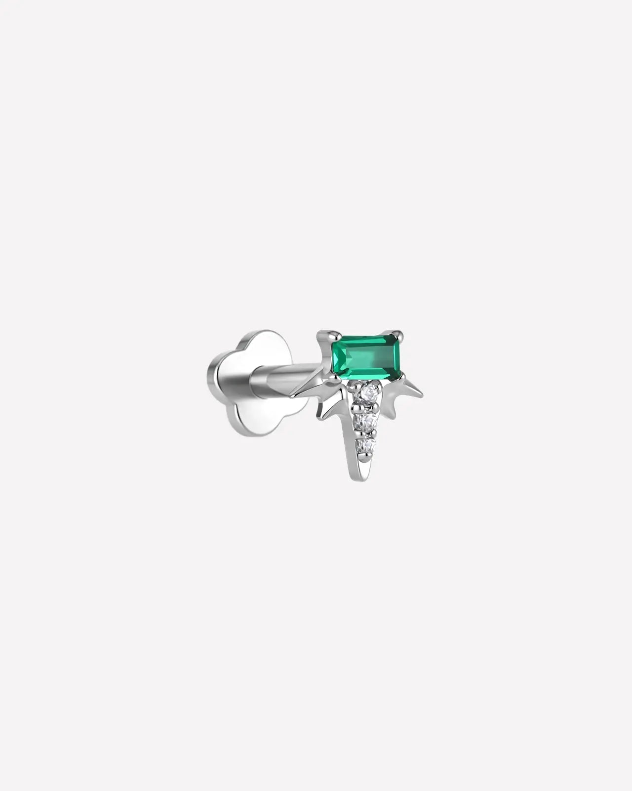 Baguette Rayburst Flatback Stud