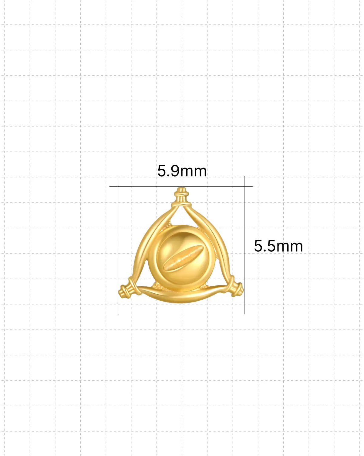 Triune Sigil Flatback Stud