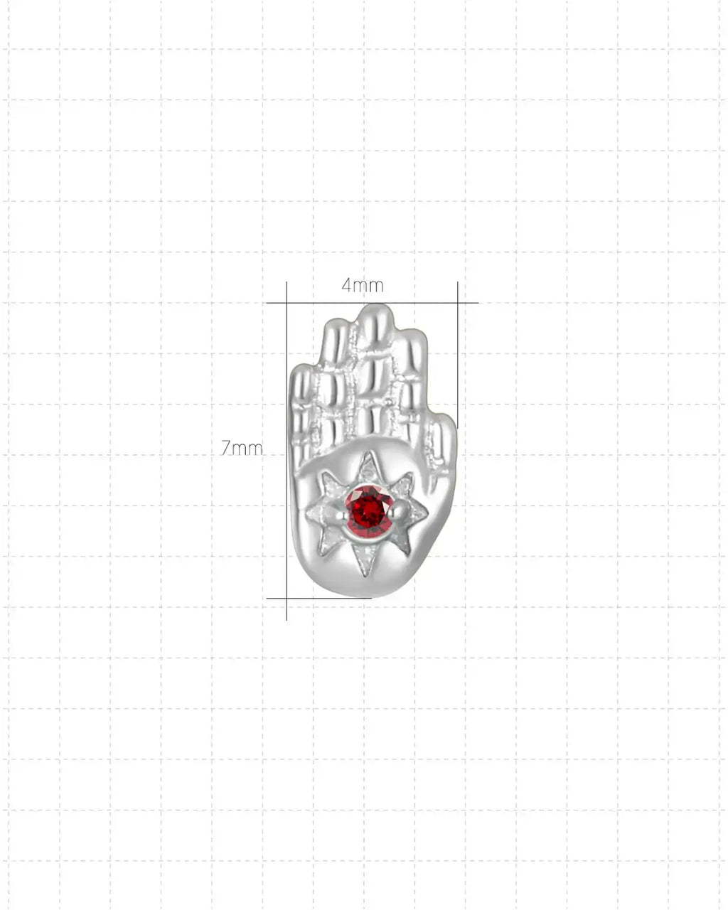 Skelett-Stern-Hand-Flatback-Ohrstecker