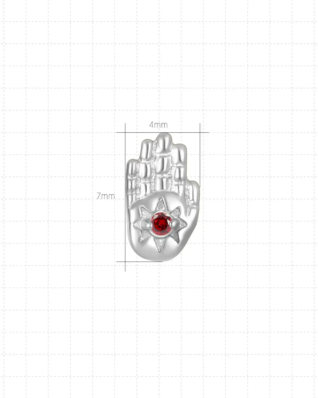 Skelett-Stern-Hand-Flatback-Ohrstecker