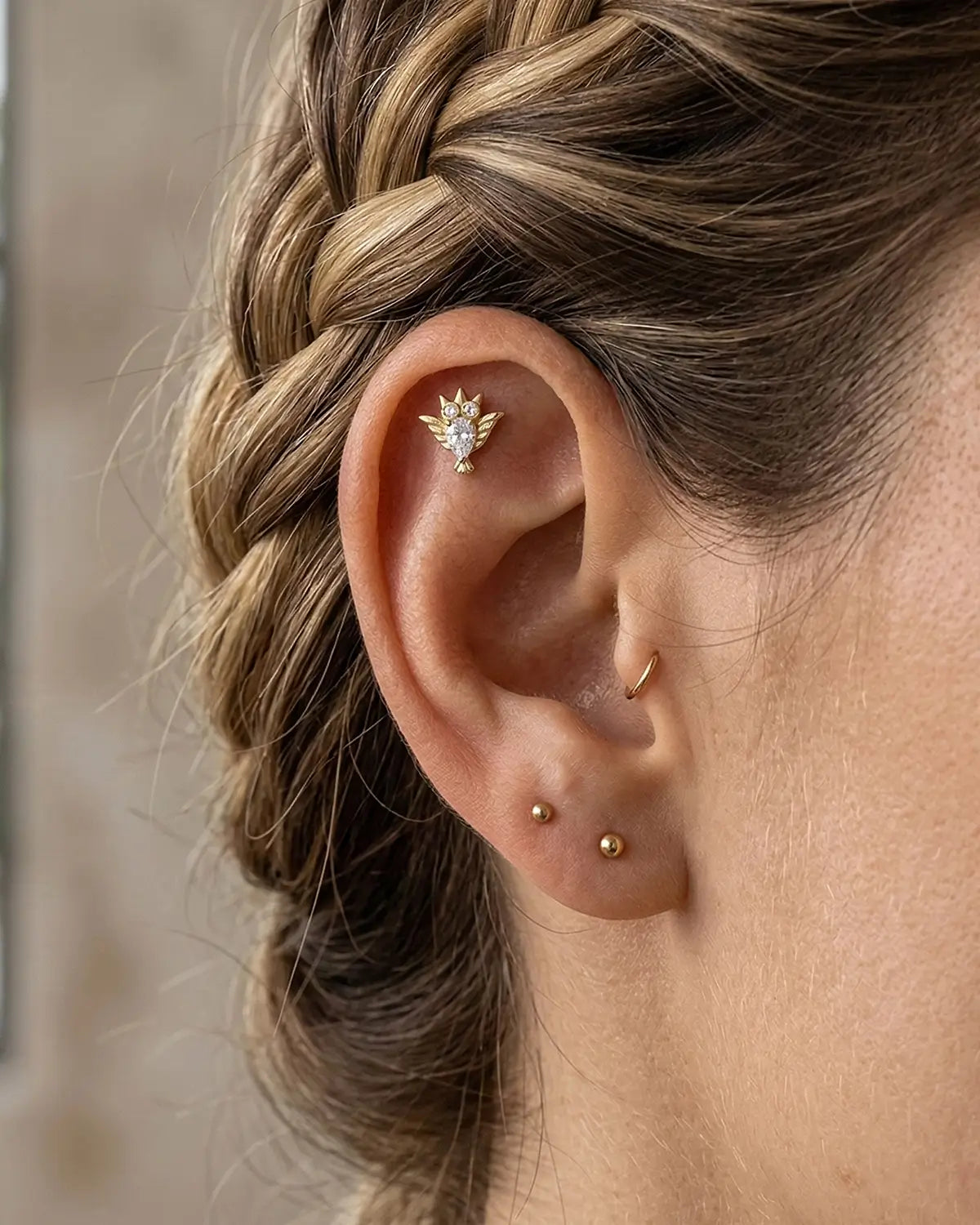 Enchanted Owl Flatback Stud