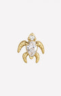 Sea Turtle Zircon Flatback Stud