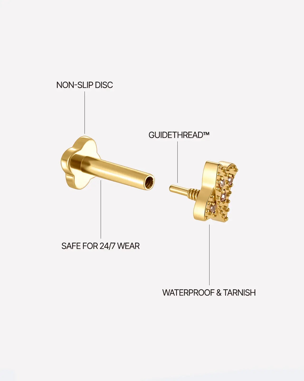 Fleur-De-Lis Pavé Flatback Stud