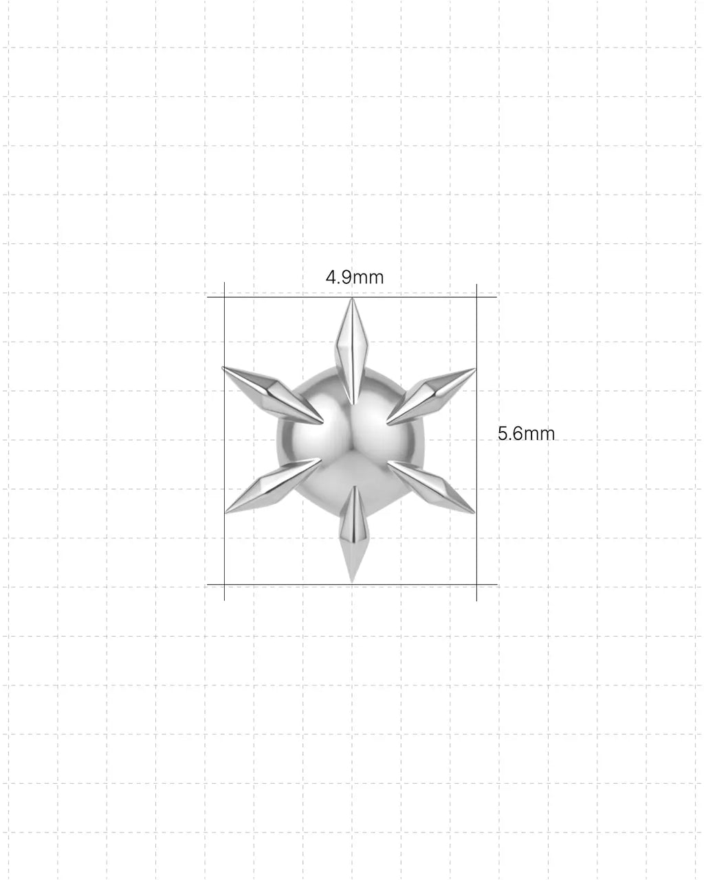 Sunburst Spike Flatback Stud