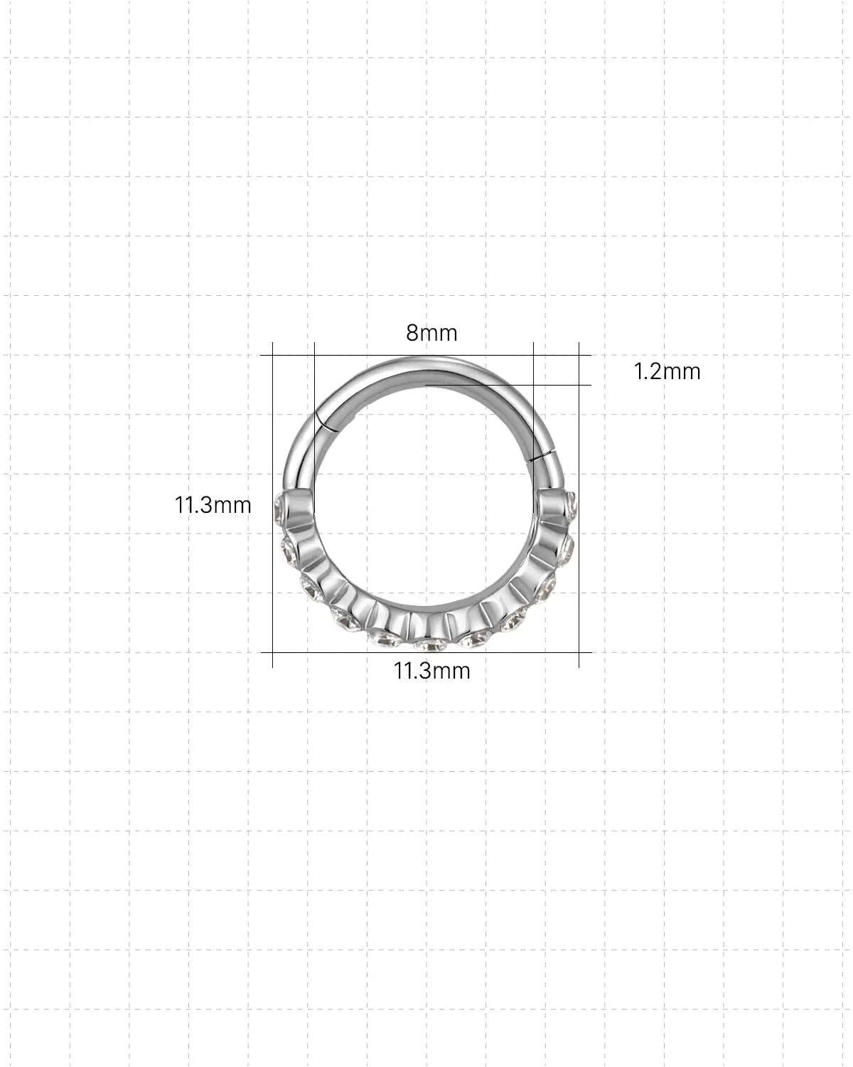 Pavé Double Band Huggie Clicker