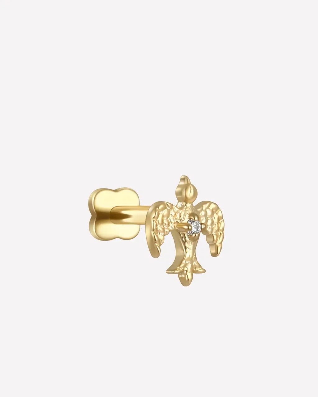 Crimson Winged Bird Flatback Stud