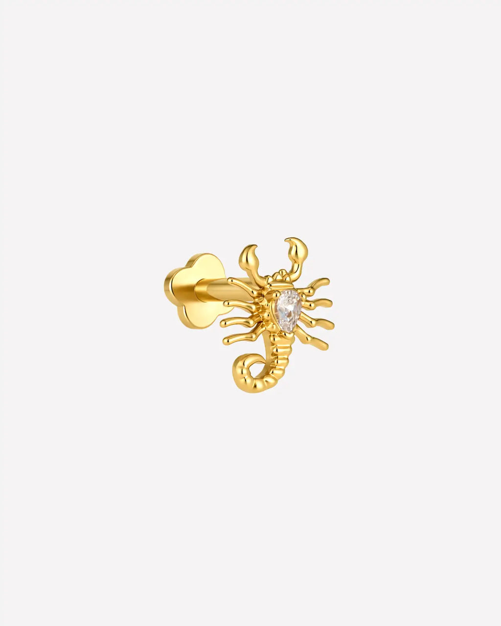 Scorpion Teardrop Flatback Stud