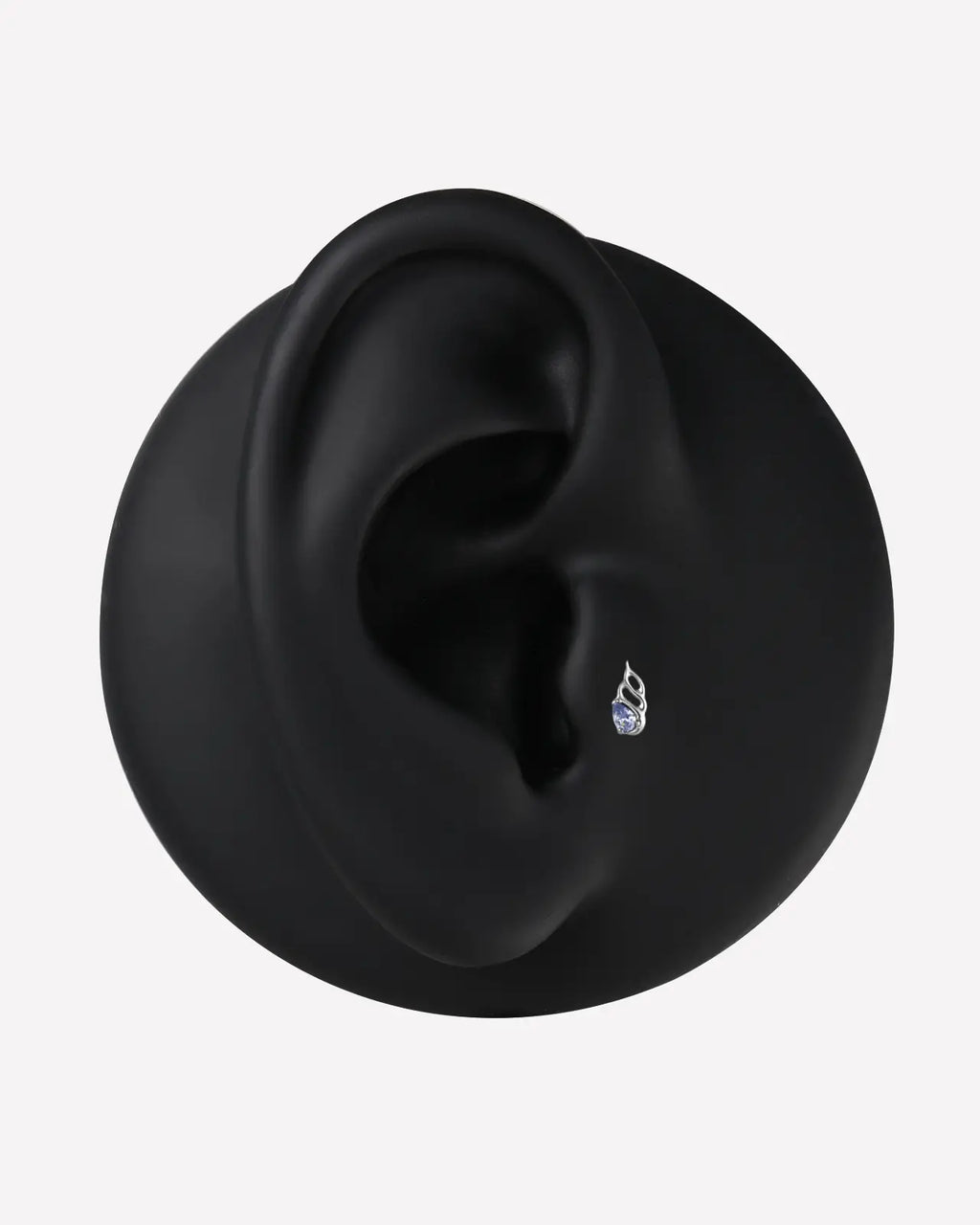 Fluid Flame Pear Flatback Stud