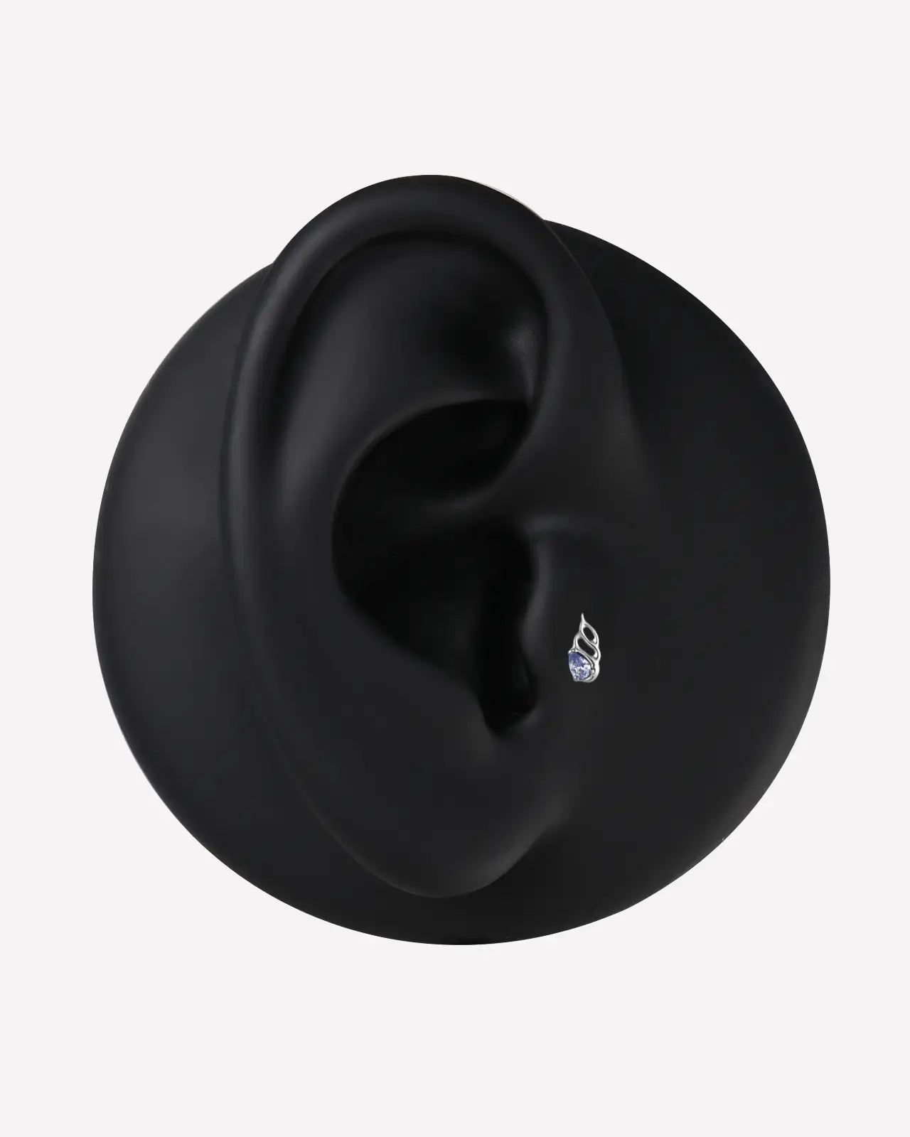 Fluid Flame Pear Flatback Stud