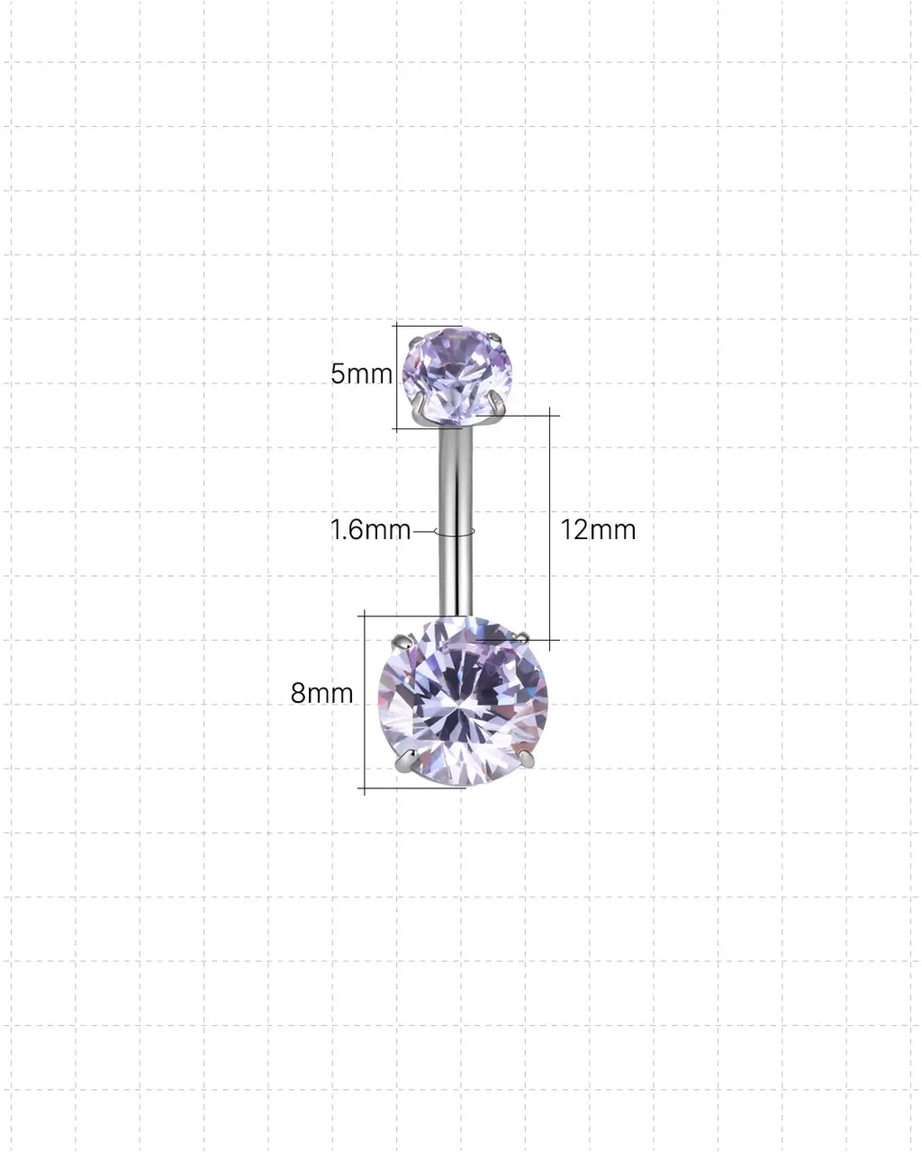 Twin Radiance Belly Button Ring