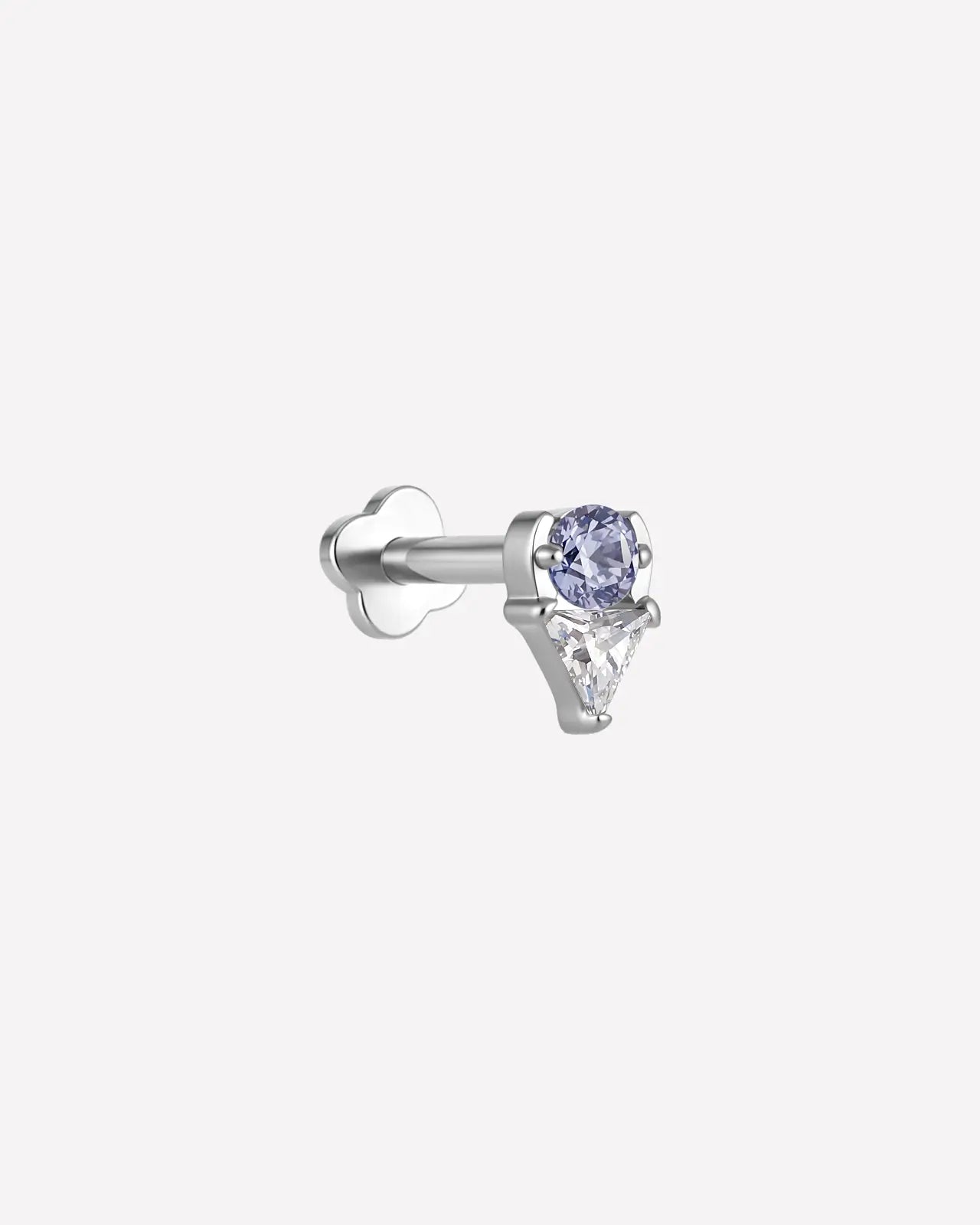 Two-Stone Trillion Drop Flatback Stud
