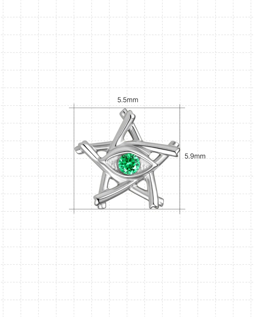 All-Seeing Star Flatback Stud
