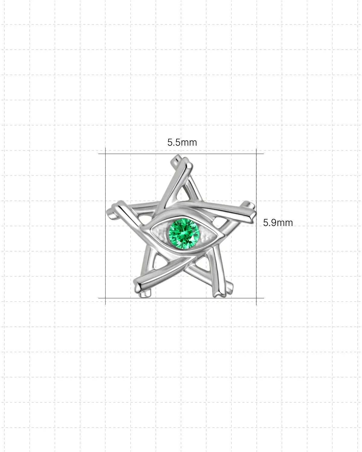 All-Seeing Star Flatback Stud