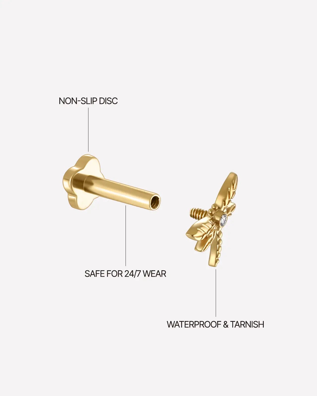 Enchanted Dragonfly Flatback Stud