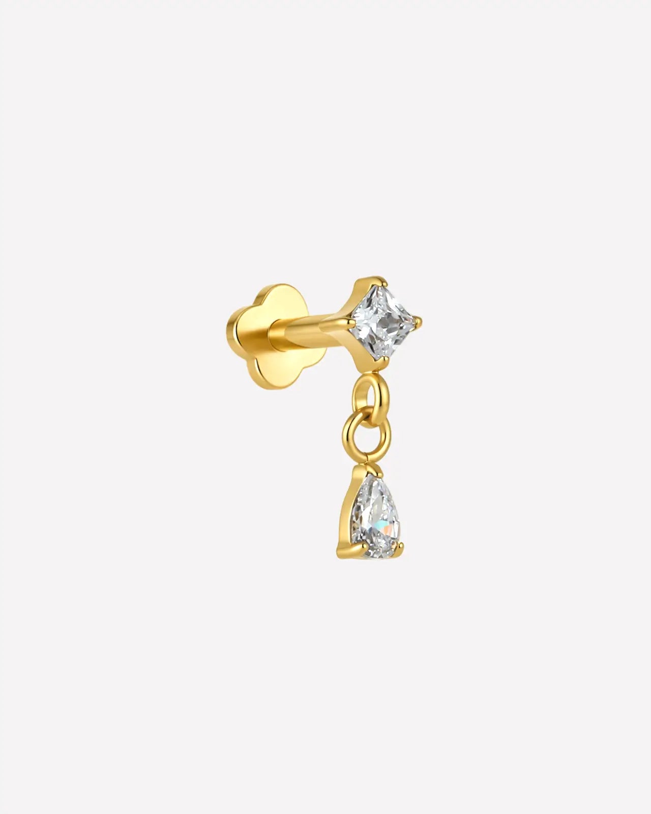 Starfall Teardrop Flatback Stud