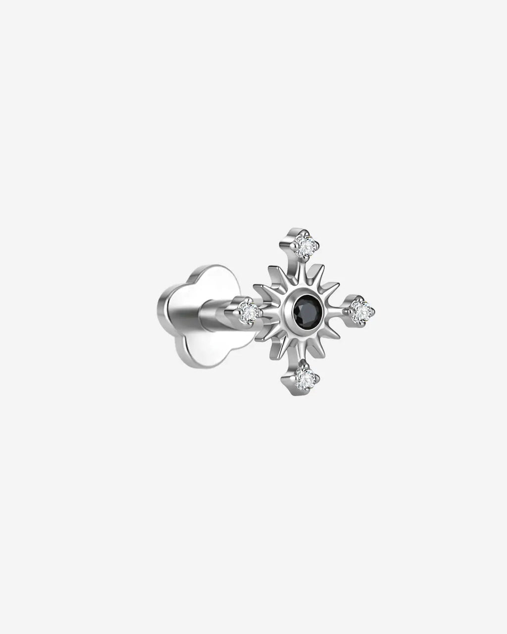 Solar Halo Cross Flatback Stud