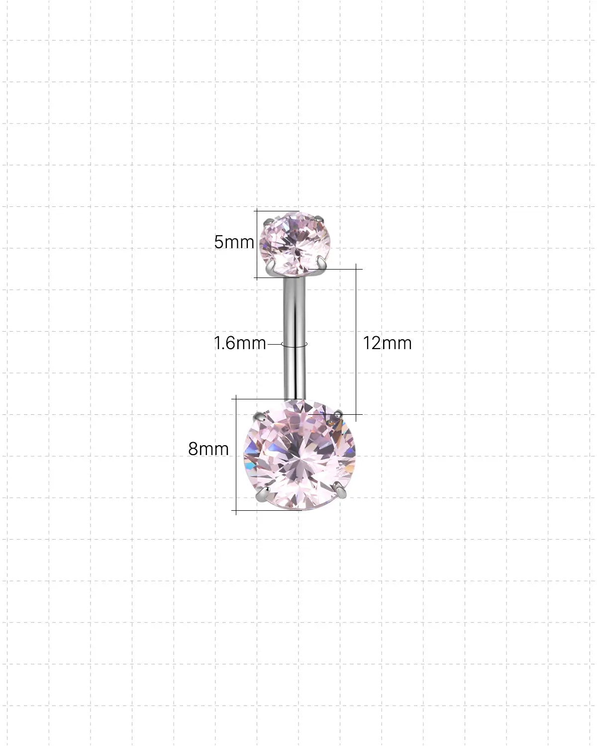 Twin Radiance Belly Button Ring