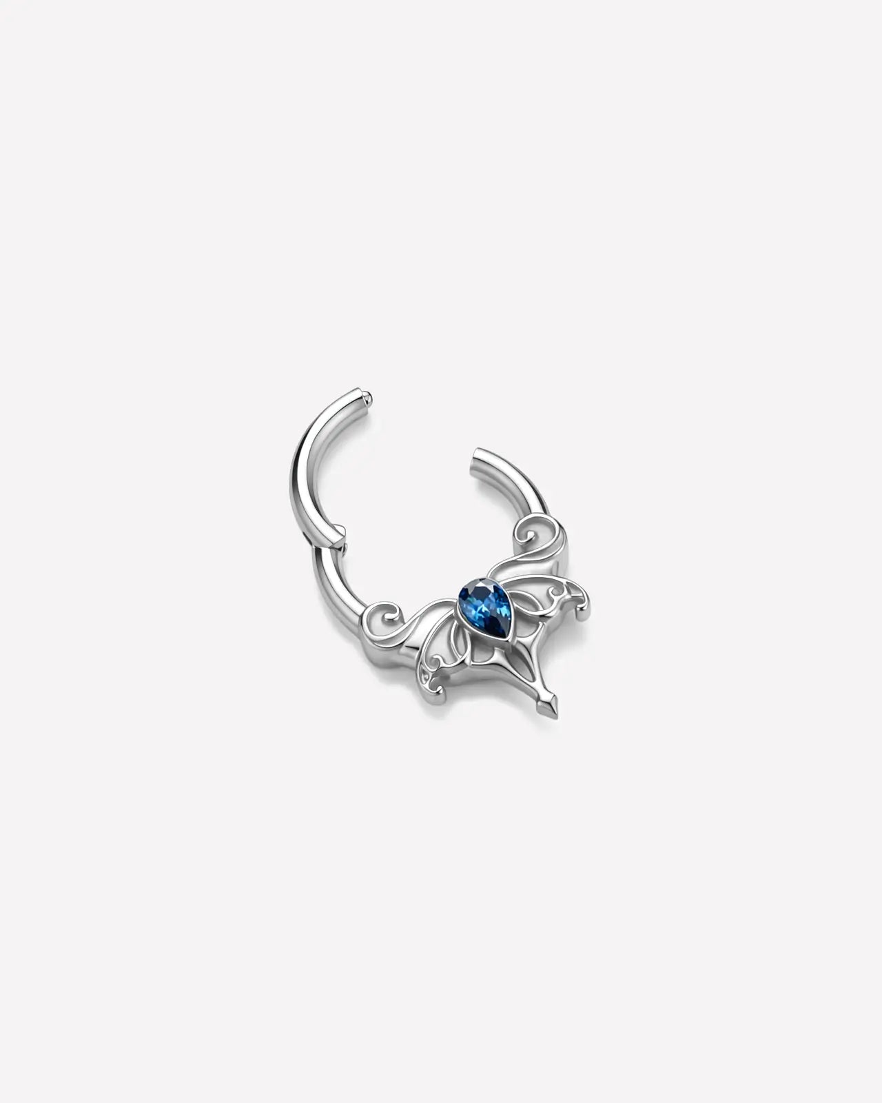 Blue Teardrop Filigree Clicker